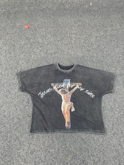 "JESUS DIED FOR MY SINS" Box Tee